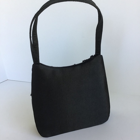 SASHA NEW YORK BLACK BEADED EVENING PURSE - Picture 3 of 6